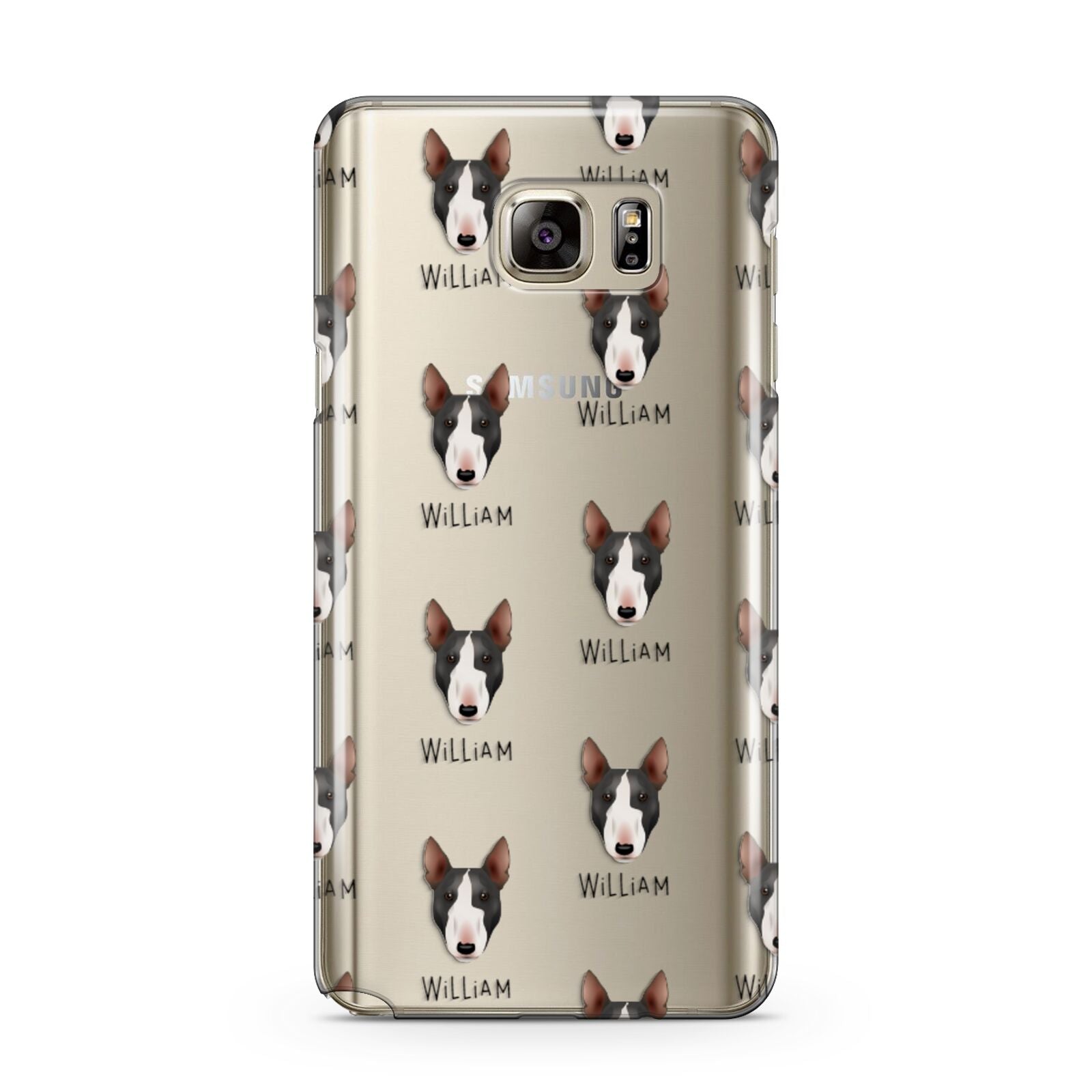Miniature Bull Terrier Icon with Name Samsung Galaxy Note 5 Case