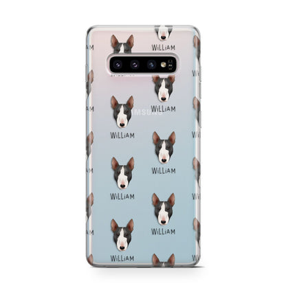 Miniature Bull Terrier Icon with Name Samsung Galaxy S10 Case