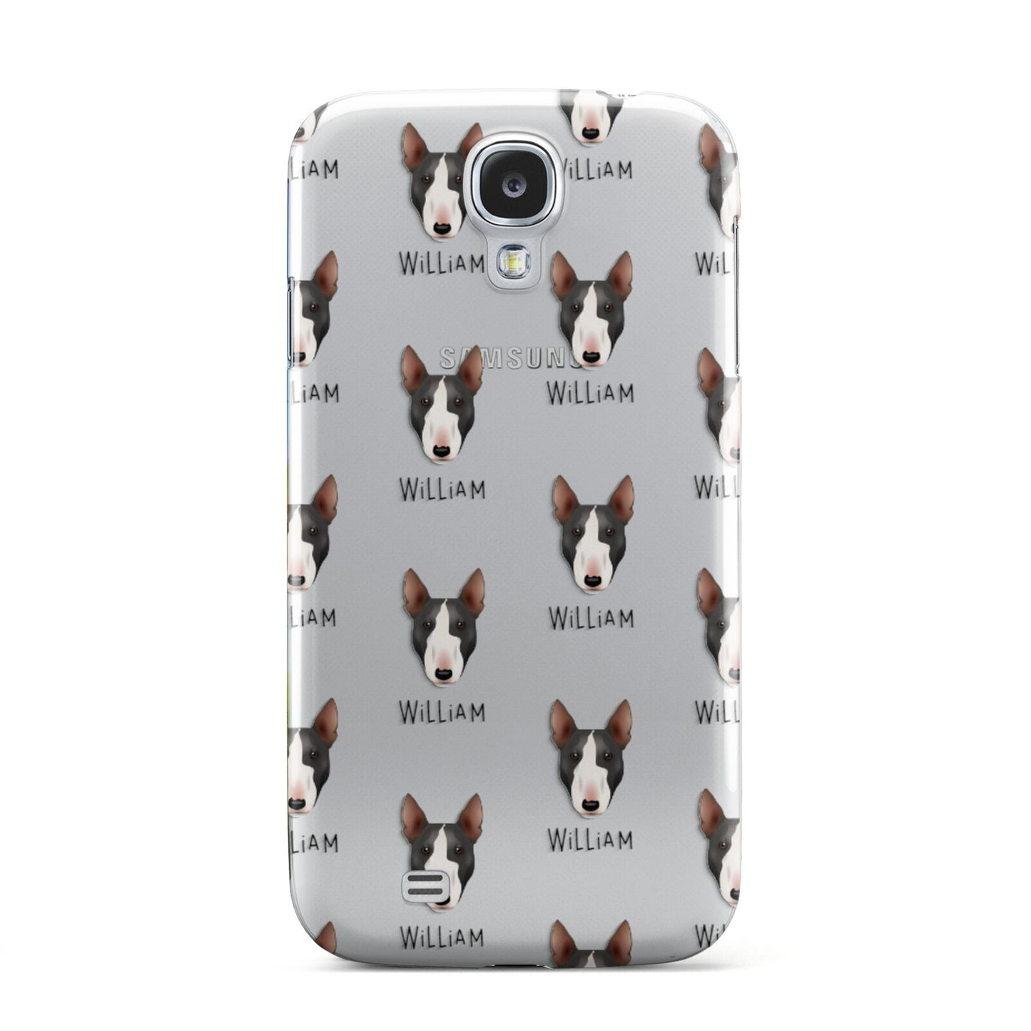 Miniature Bull Terrier Icon with Name Samsung Galaxy S4 Case