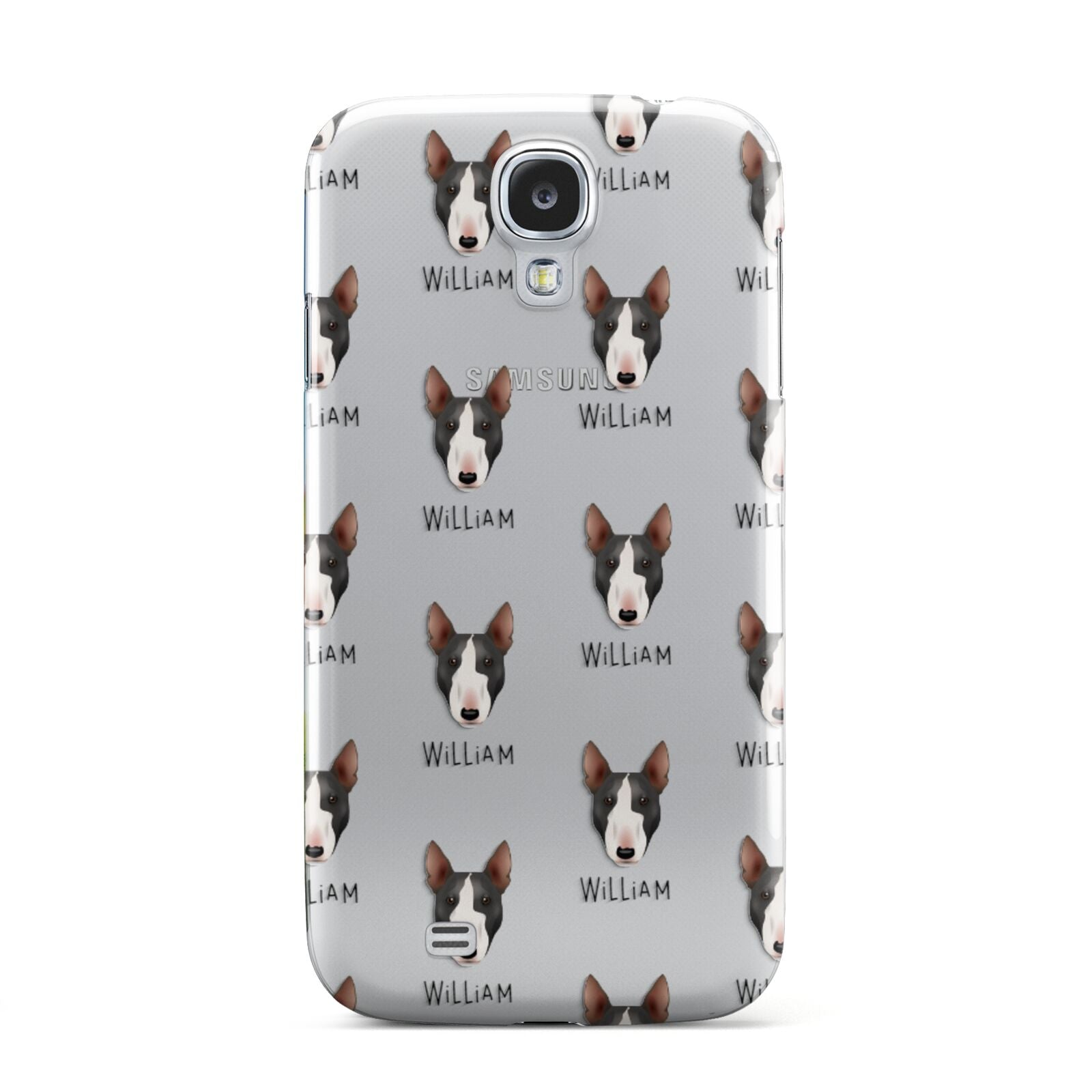 Miniature Bull Terrier Icon with Name Samsung Galaxy S4 Case