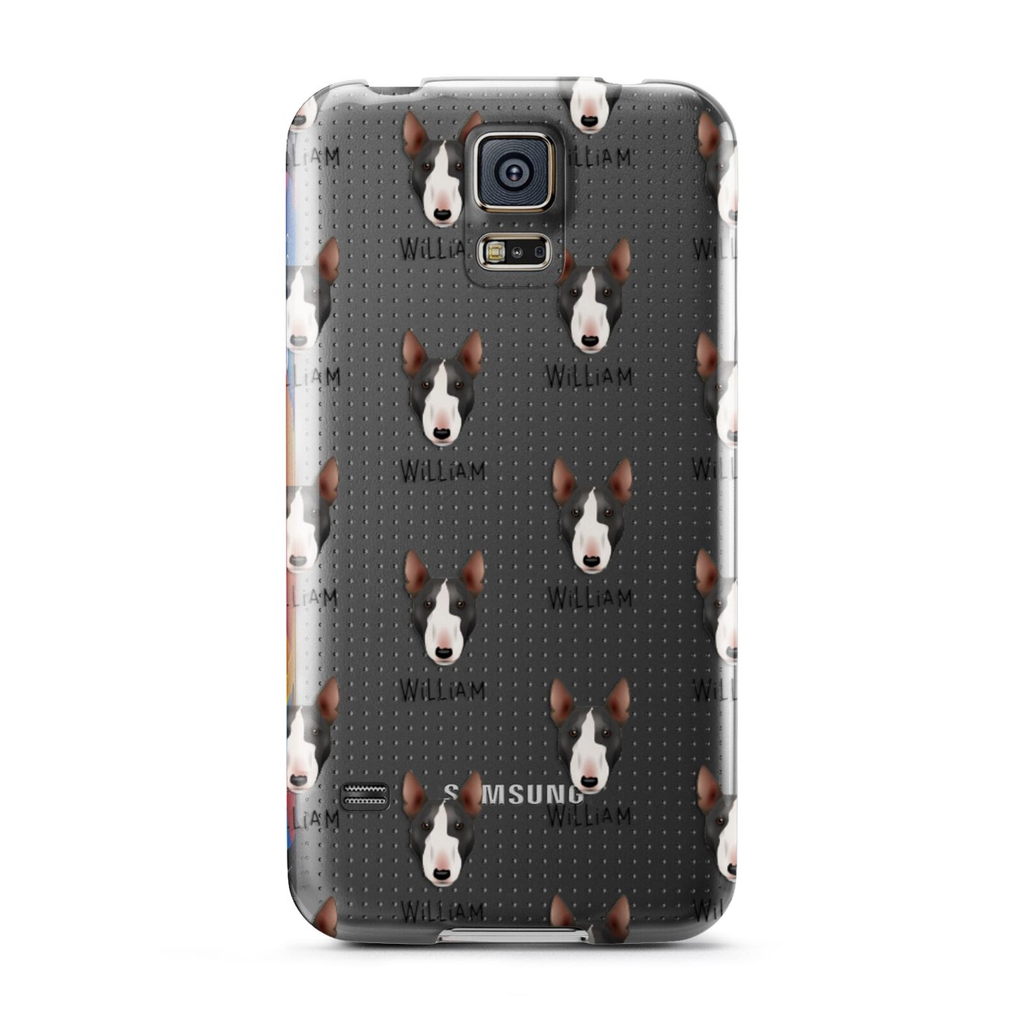 Miniature Bull Terrier Icon with Name Samsung Galaxy S5 Case
