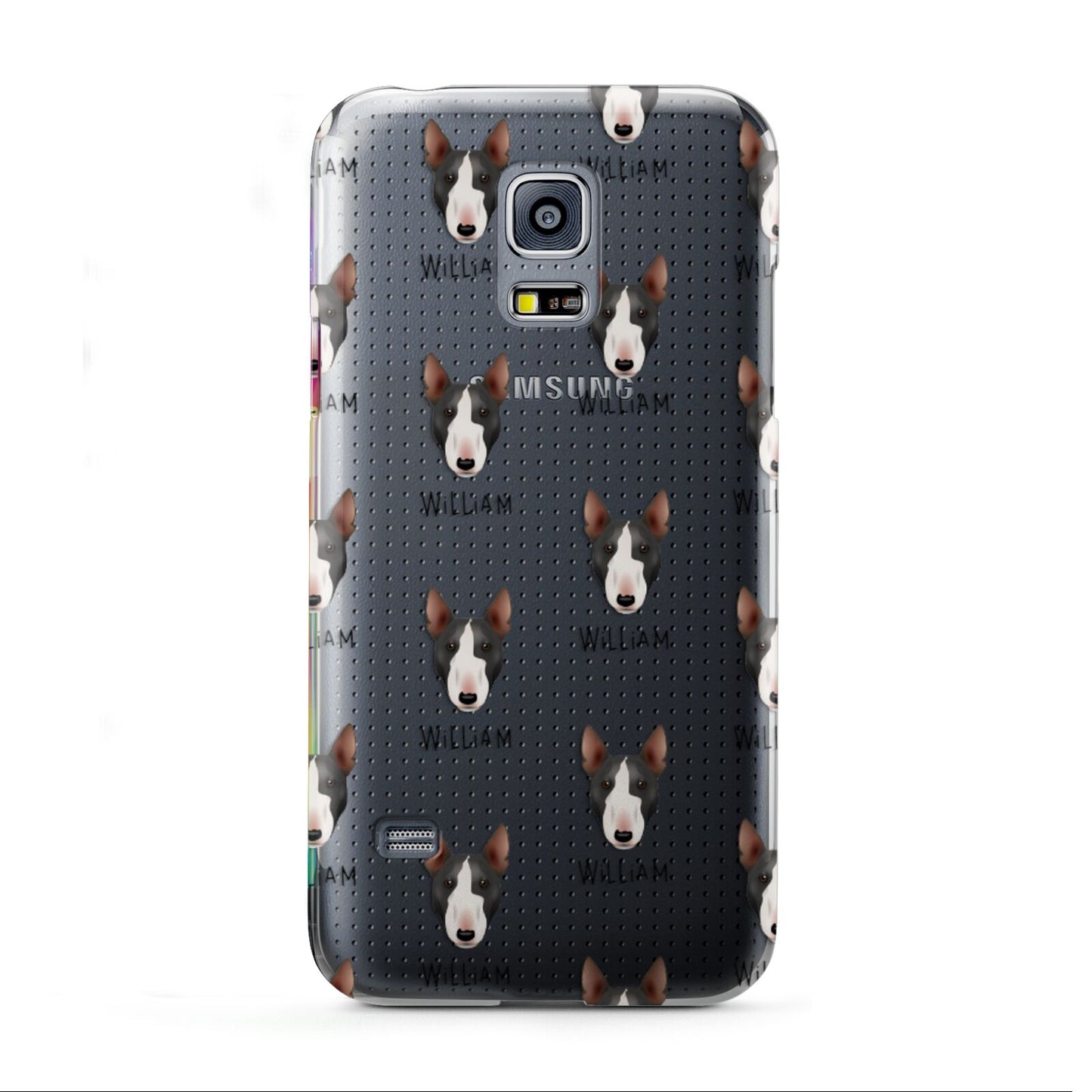 Miniature Bull Terrier Icon with Name Samsung Galaxy S5 Mini Case