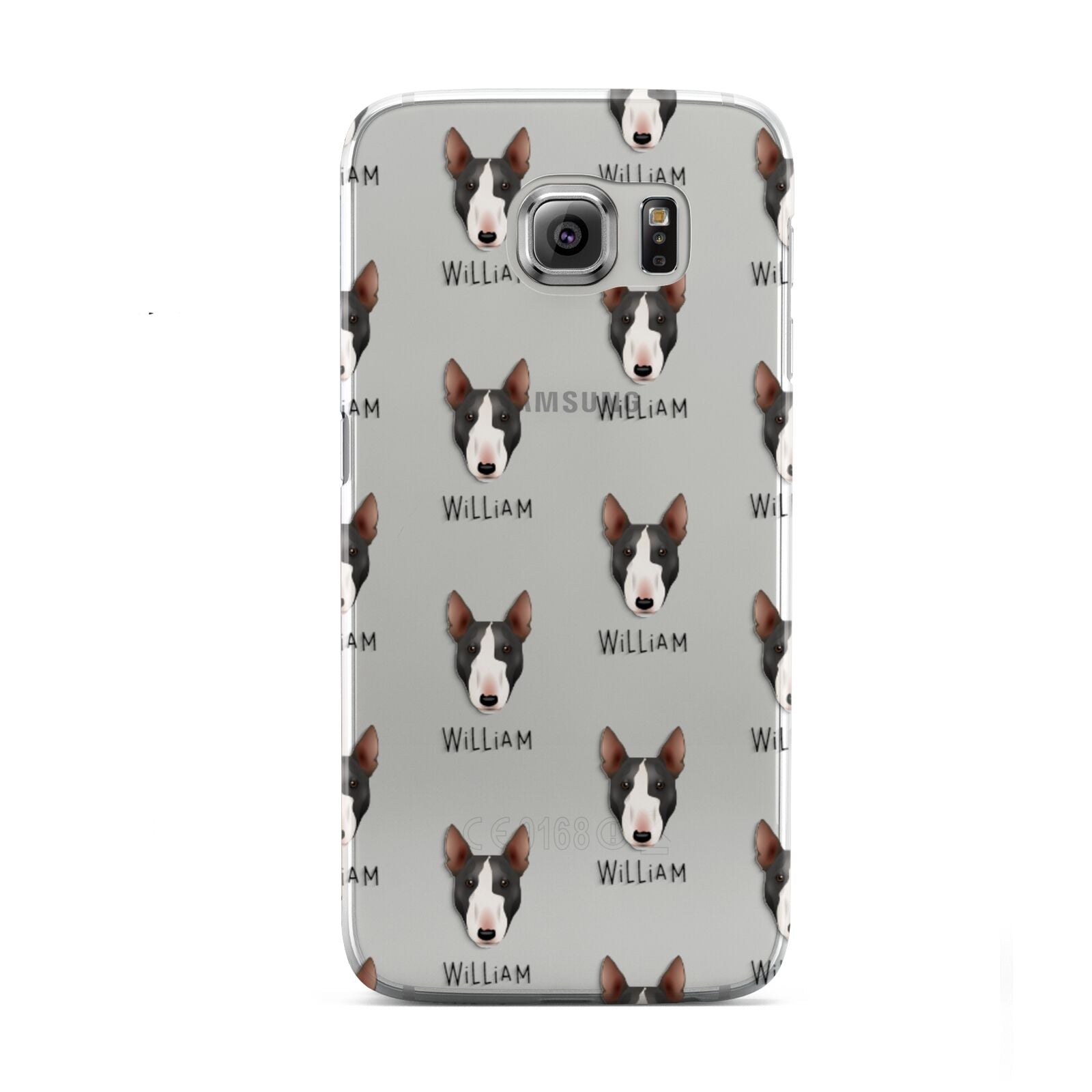 Miniature Bull Terrier Icon with Name Samsung Galaxy S6 Case