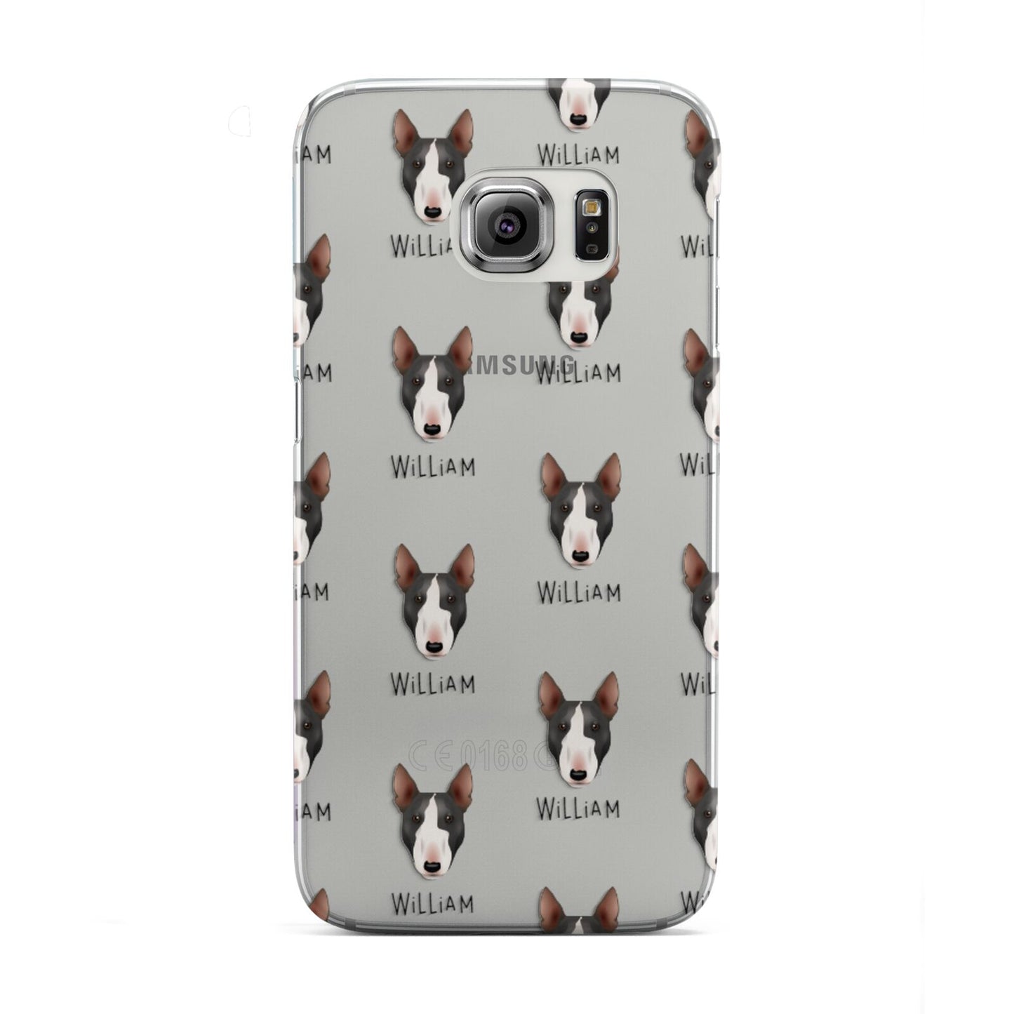 Miniature Bull Terrier Icon with Name Samsung Galaxy S6 Edge Case