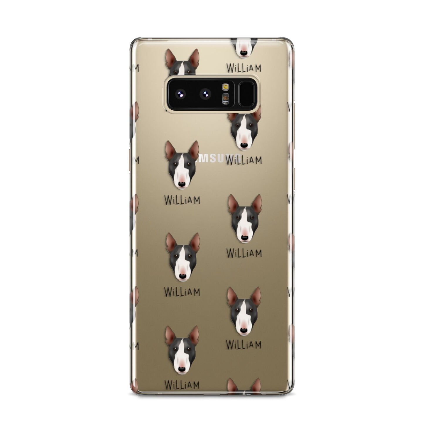 Miniature Bull Terrier Icon with Name Samsung Galaxy S8 Case