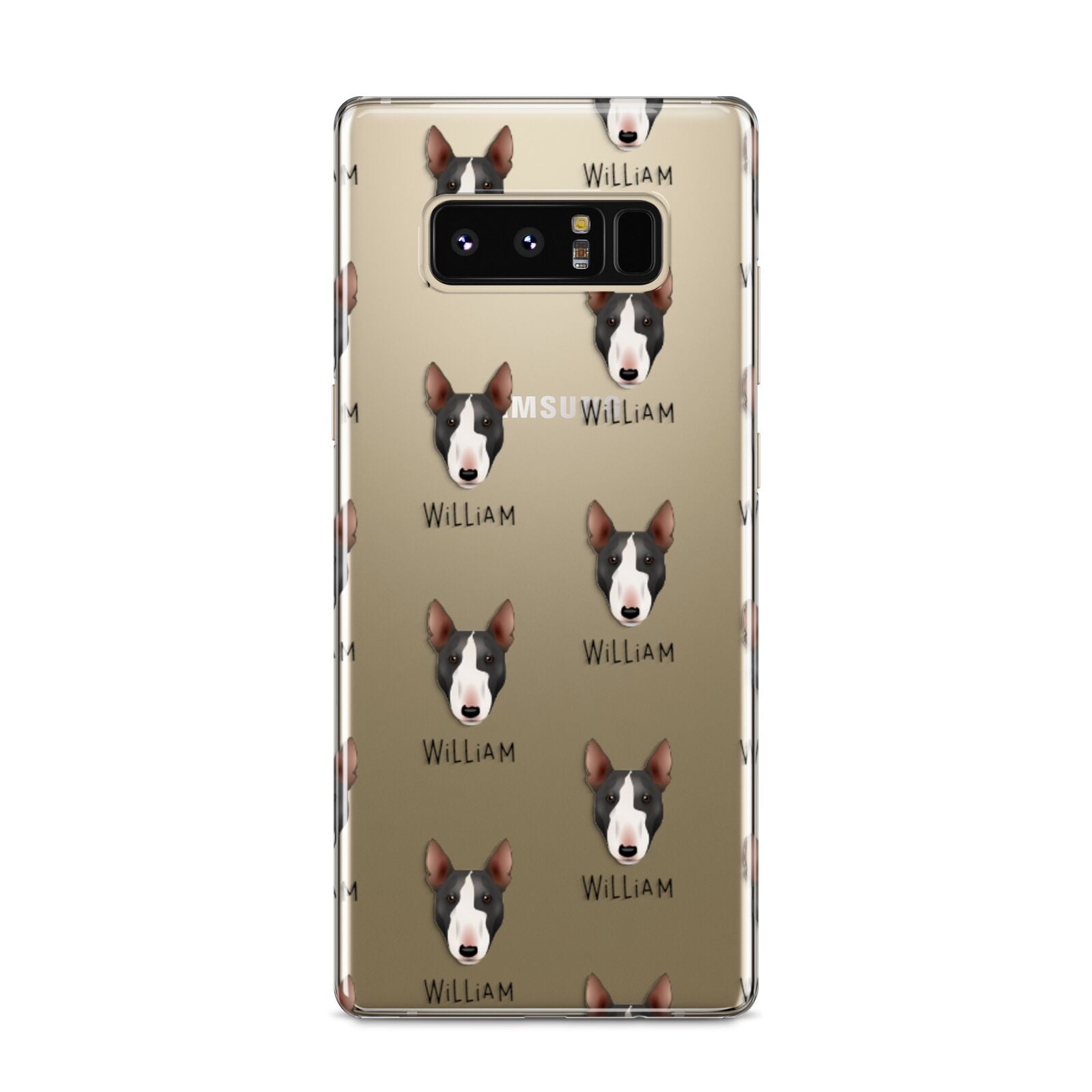 Miniature Bull Terrier Icon with Name Samsung Galaxy S8 Case