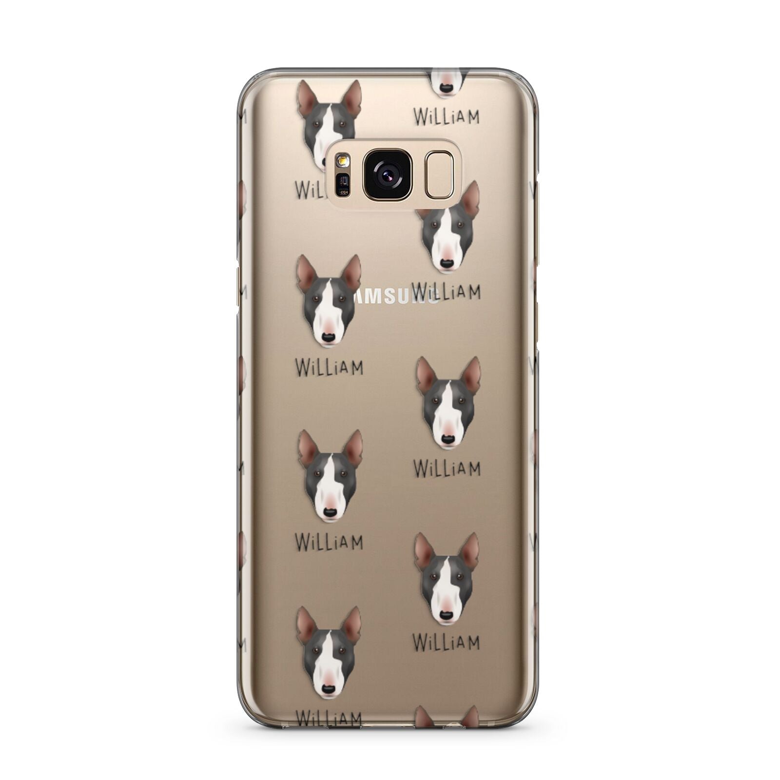 Miniature Bull Terrier Icon with Name Samsung Galaxy S8 Plus Case