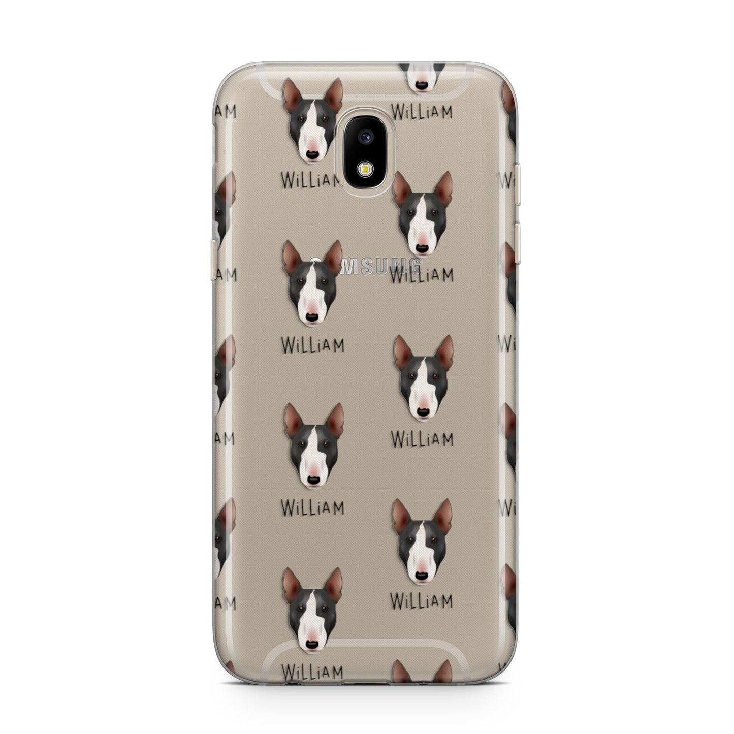 Miniature Bull Terrier Icon with Name Samsung J5 2017 Case