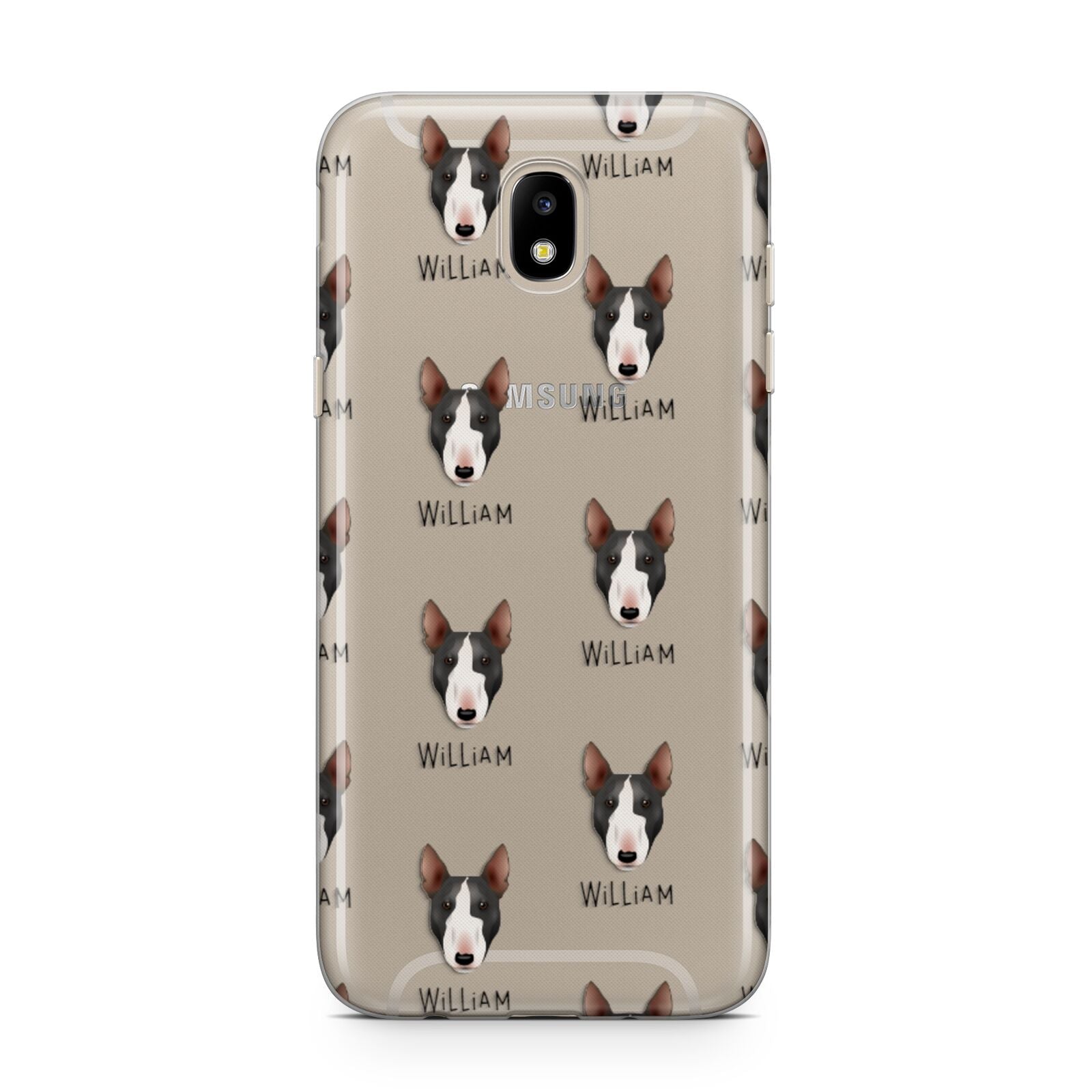 Miniature Bull Terrier Icon with Name Samsung J5 2017 Case