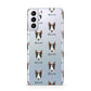 Miniature Bull Terrier Icon with Name Samsung S21 Plus Phone Case