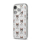 Miniature Bull Terrier Icon with Name iPhone 14 Pro Glitter Tough Case Silver Angled Image