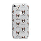Miniature Bull Terrier Icon with Name iPhone 7 Bumper Case on Silver iPhone