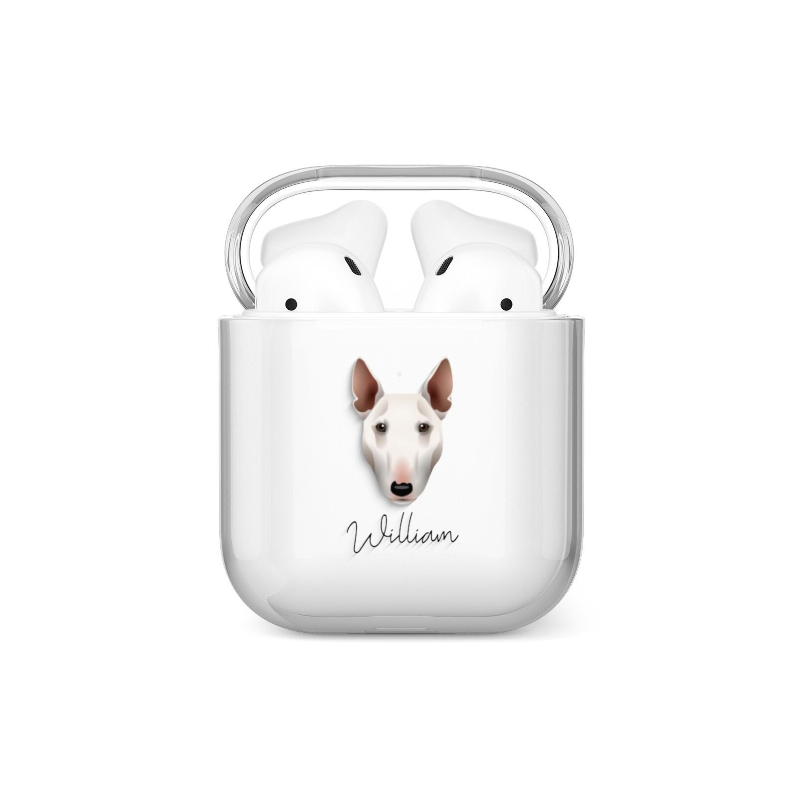 Miniature Bull Terrier Personalised AirPods Case