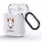 Miniature Bull Terrier Personalised AirPods Clear Case Side Image
