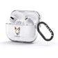 Miniature Bull Terrier Personalised AirPods Glitter Case 3rd Gen Side Image