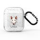 Miniature Bull Terrier Personalised AirPods Glitter Case