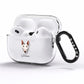 Miniature Bull Terrier Personalised AirPods Pro Clear Case Side Image