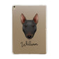 Miniature Bull Terrier Personalised Apple iPad Gold Case