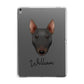 Miniature Bull Terrier Personalised Apple iPad Grey Case