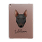 Miniature Bull Terrier Personalised Apple iPad Rose Gold Case