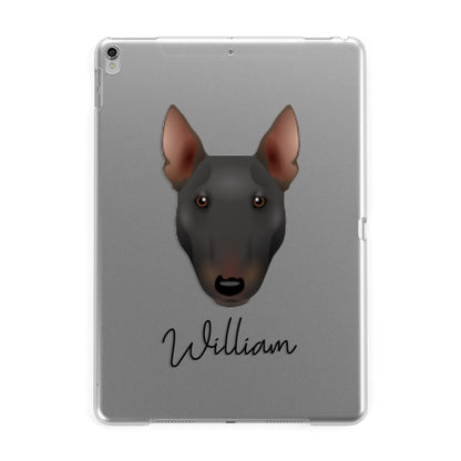 Miniature Bull Terrier Personalised Apple iPad Silver Case