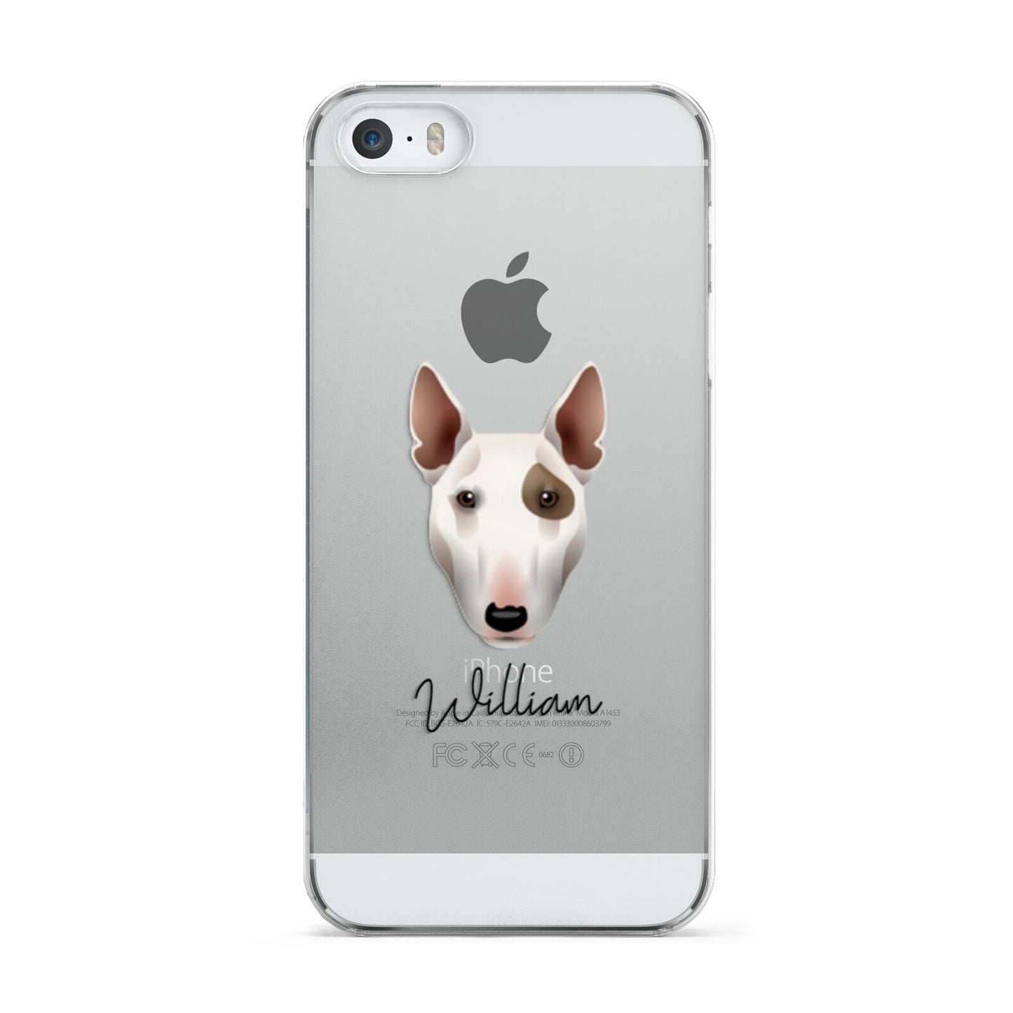 Miniature Bull Terrier Personalised Apple iPhone 5 Case