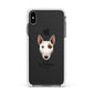 Miniature Bull Terrier Personalised Apple iPhone Xs Max Impact Case White Edge on Black Phone