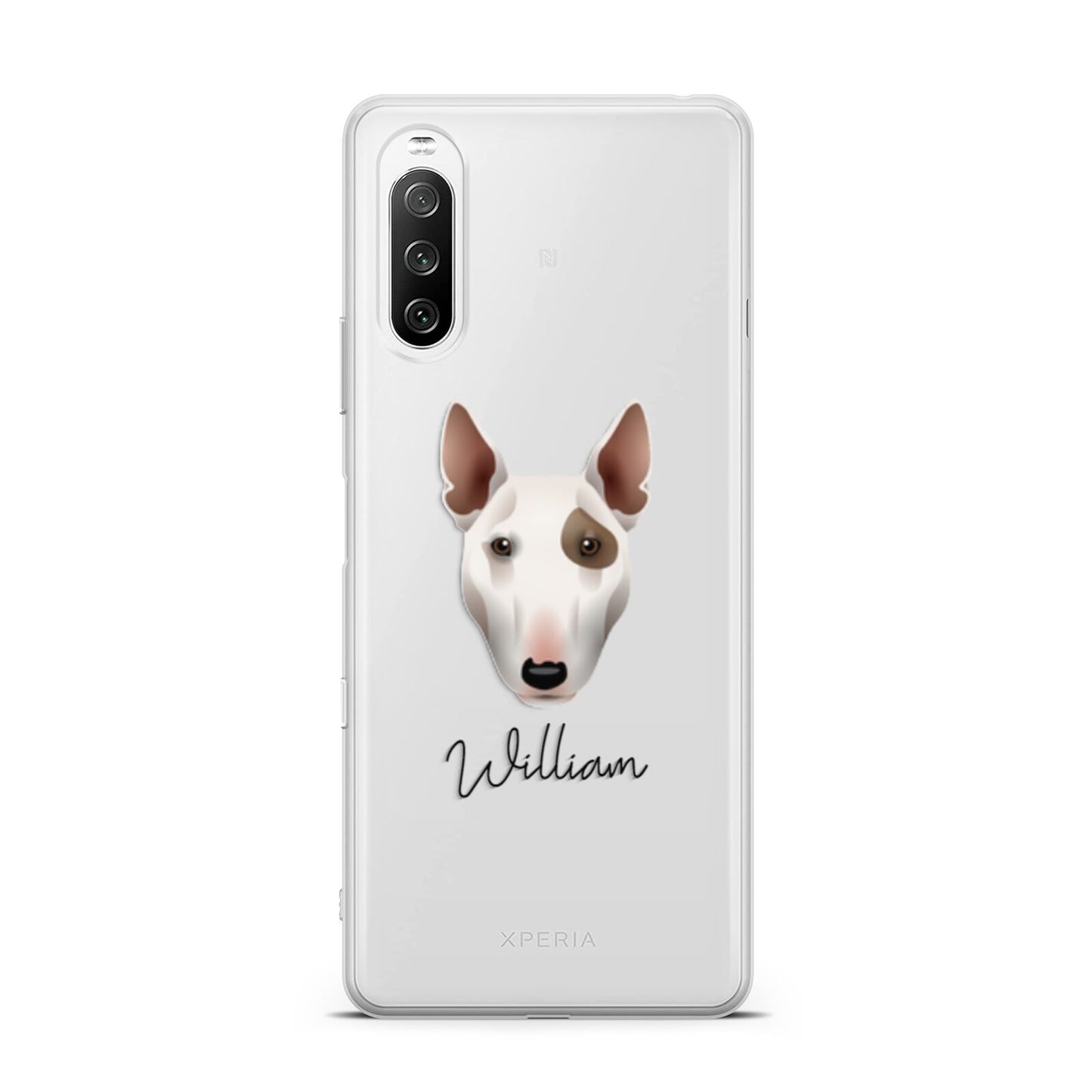 Miniature Bull Terrier Personalised Sony Xperia 10 III Case