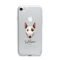 Miniature Bull Terrier Personalised iPhone 7 Bumper Case on Silver iPhone