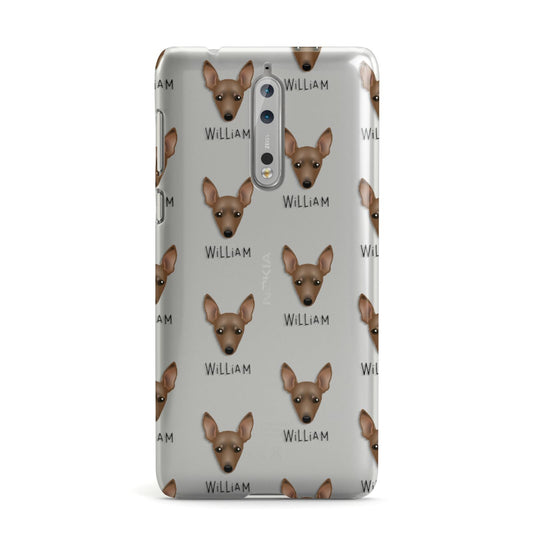 Miniature Pinscher Icon with Name Nokia Case