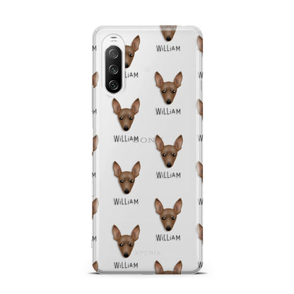 Miniature Pinscher Icon with Name Sony Xperia 10 III Case
