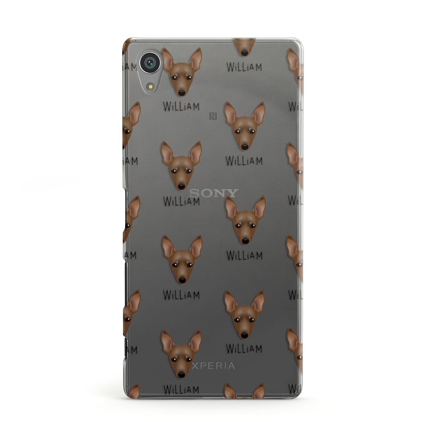 Miniature Pinscher Icon with Name Sony Xperia Case