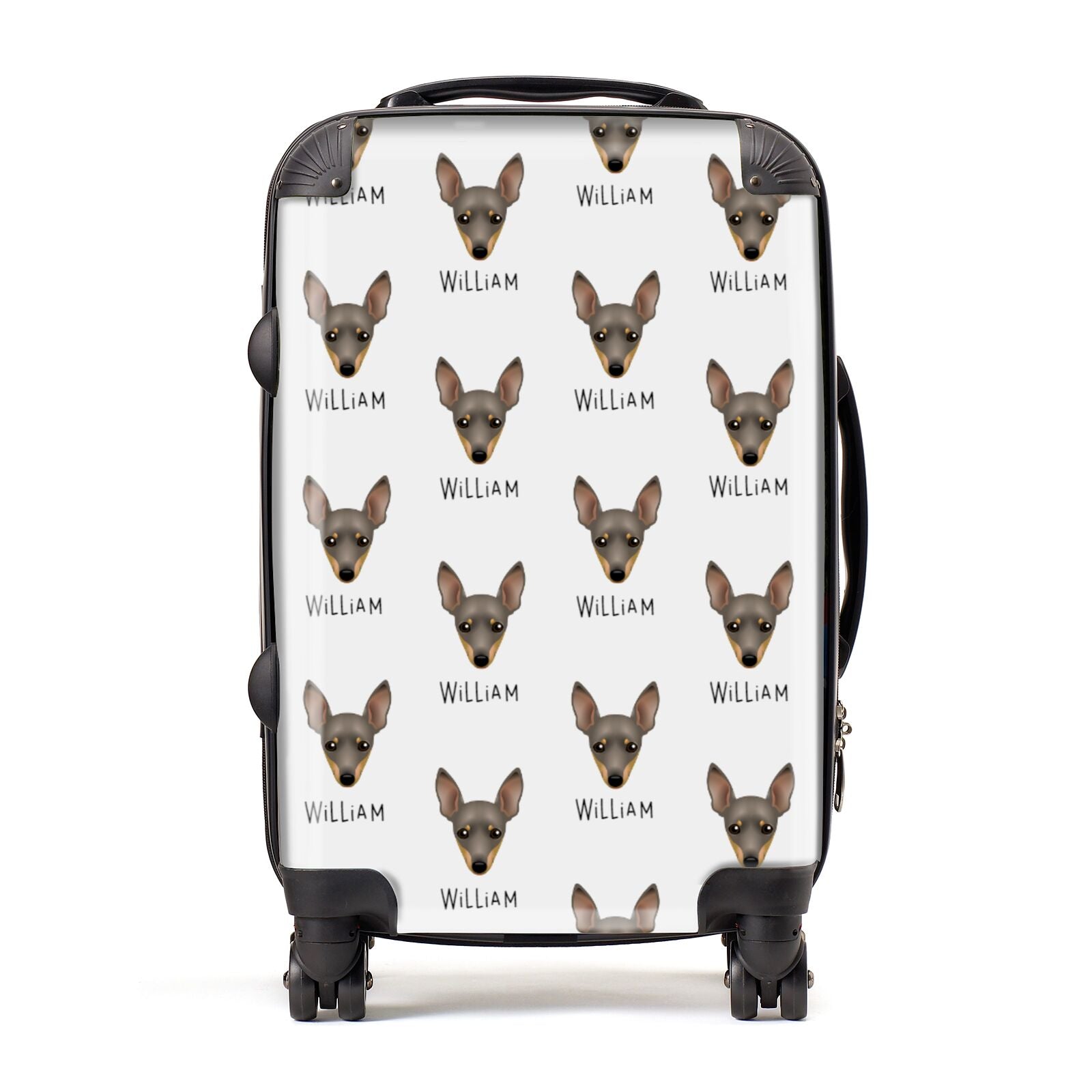 Miniature Pinscher Icon with Name Suitcase