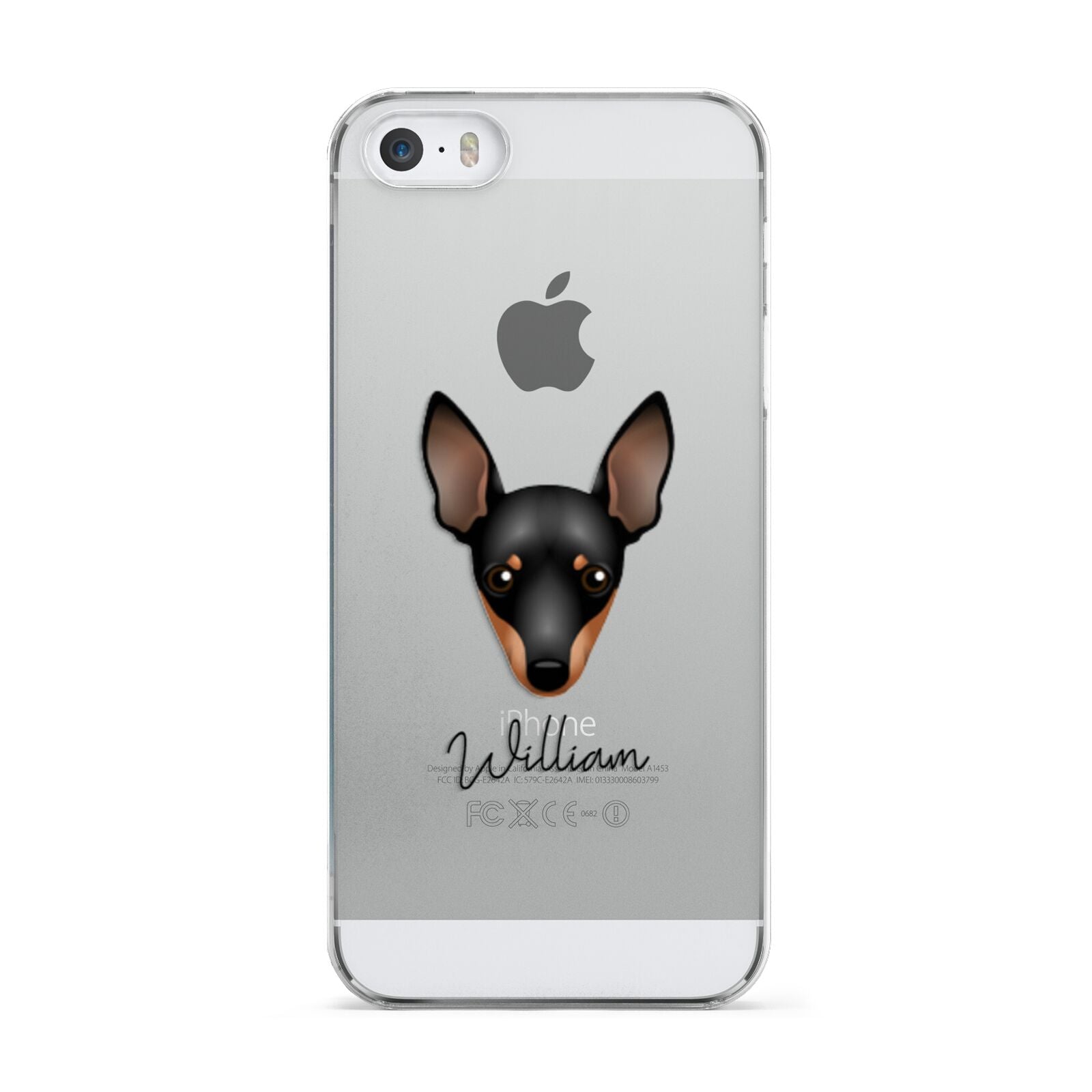 Miniature Pinscher Personalised Apple iPhone 5 Case