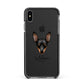 Miniature Pinscher Personalised Apple iPhone Xs Max Impact Case Black Edge on Black Phone