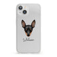 Miniature Pinscher Personalised iPhone 13 Clear Bumper Case