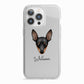 Miniature Pinscher Personalised iPhone 13 Pro TPU Impact Case with White Edges