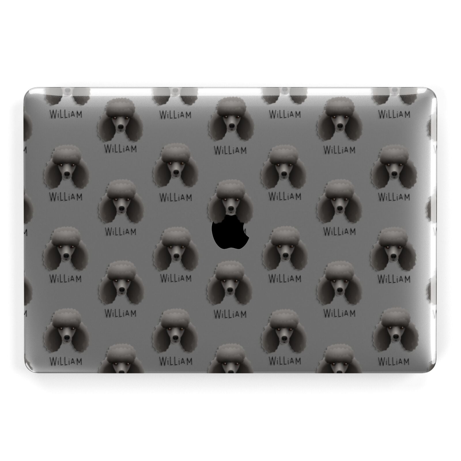Miniature Poodle Icon with Name Apple MacBook Case