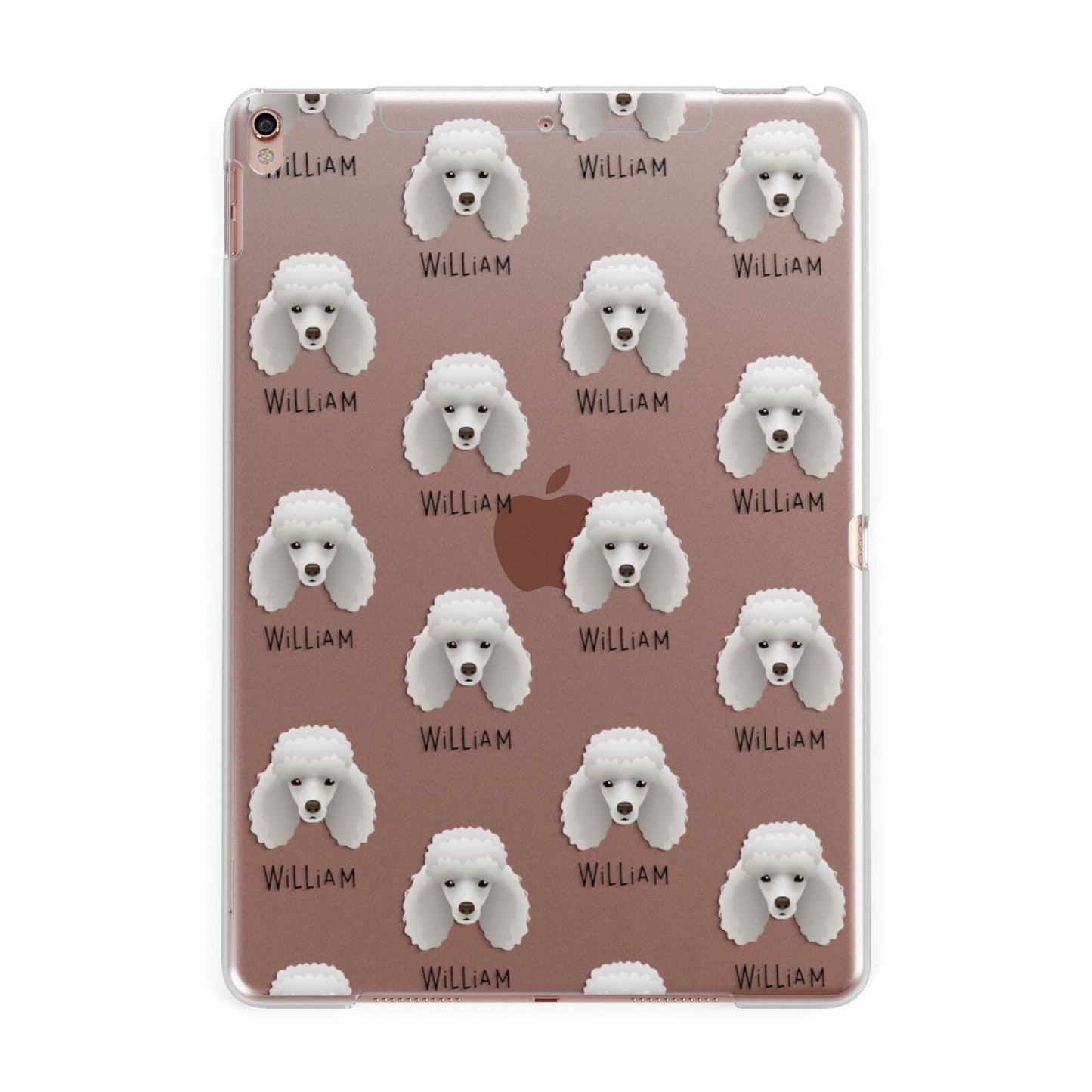 Miniature Poodle Icon with Name Apple iPad Rose Gold Case