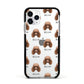 Miniature Poodle Icon with Name Apple iPhone 11 Pro in Silver with Black Impact Case