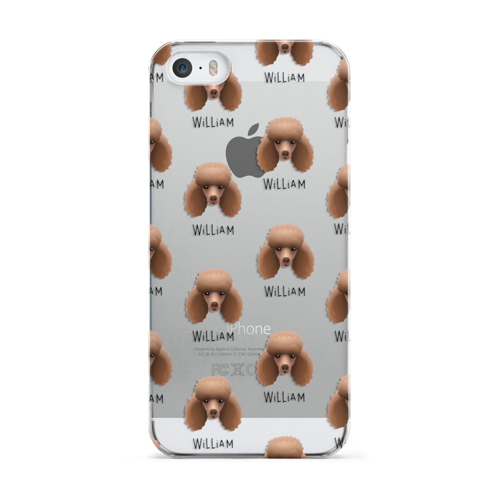 Miniature Poodle Icon with Name Apple iPhone 5 Case