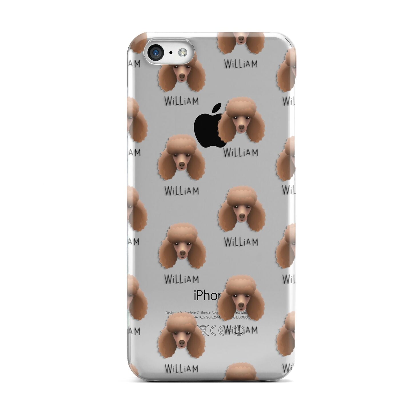 Miniature Poodle Icon with Name Apple iPhone 5c Case