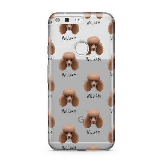 Miniature Poodle Icon with Name Google Pixel Case