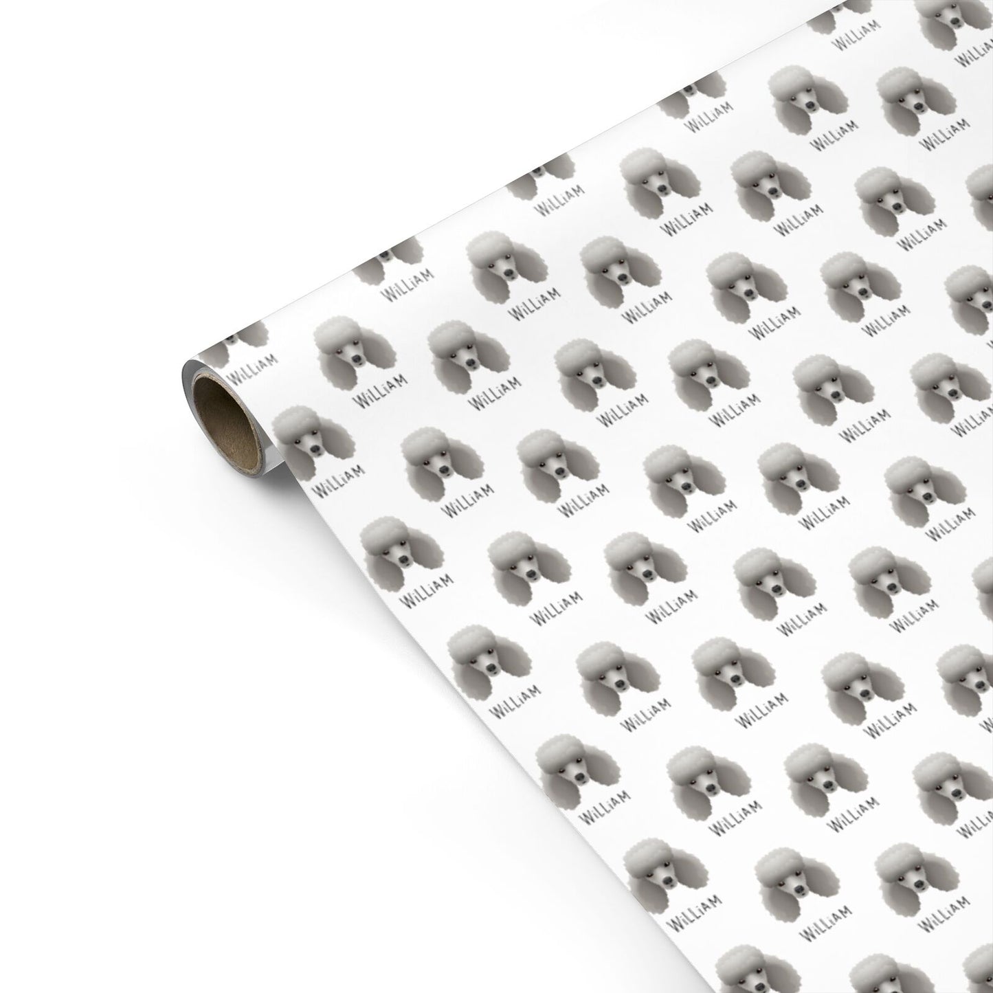 Miniature Poodle Icon with Name Personalised Gift Wrap