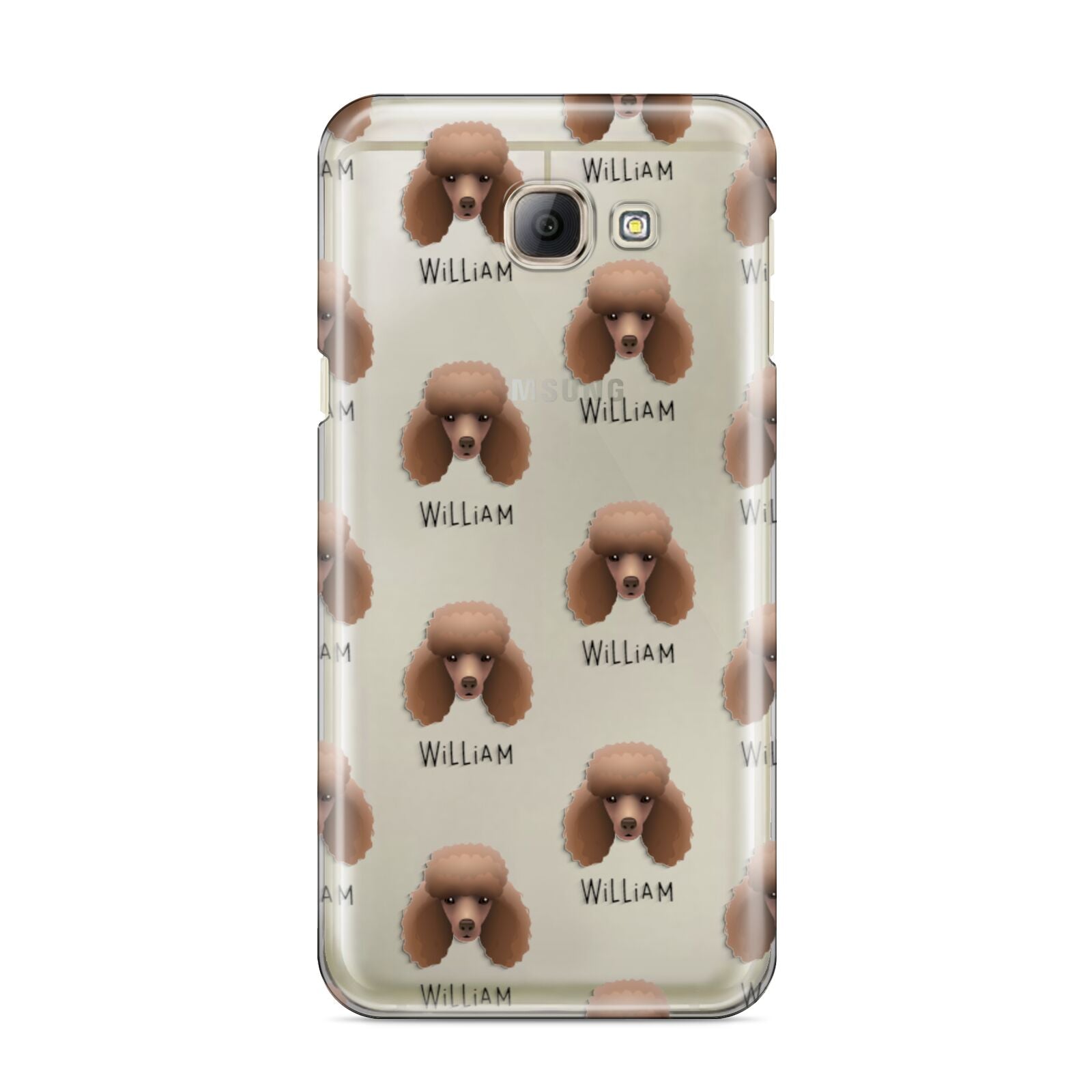 Miniature Poodle Icon with Name Samsung Galaxy A8 2016 Case