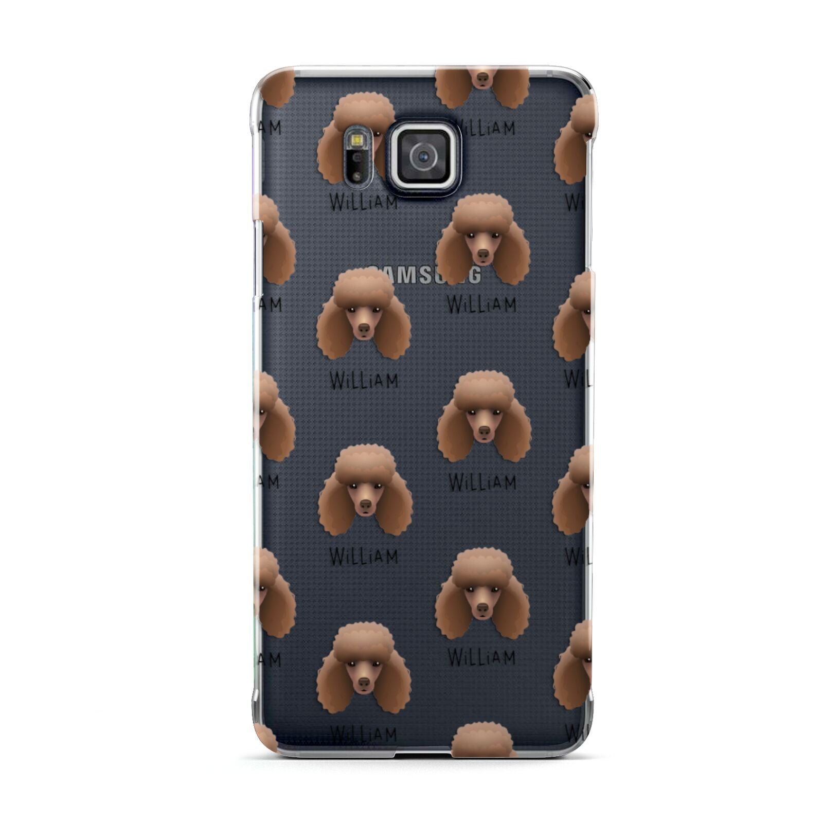 Miniature Poodle Icon with Name Samsung Galaxy Alpha Case