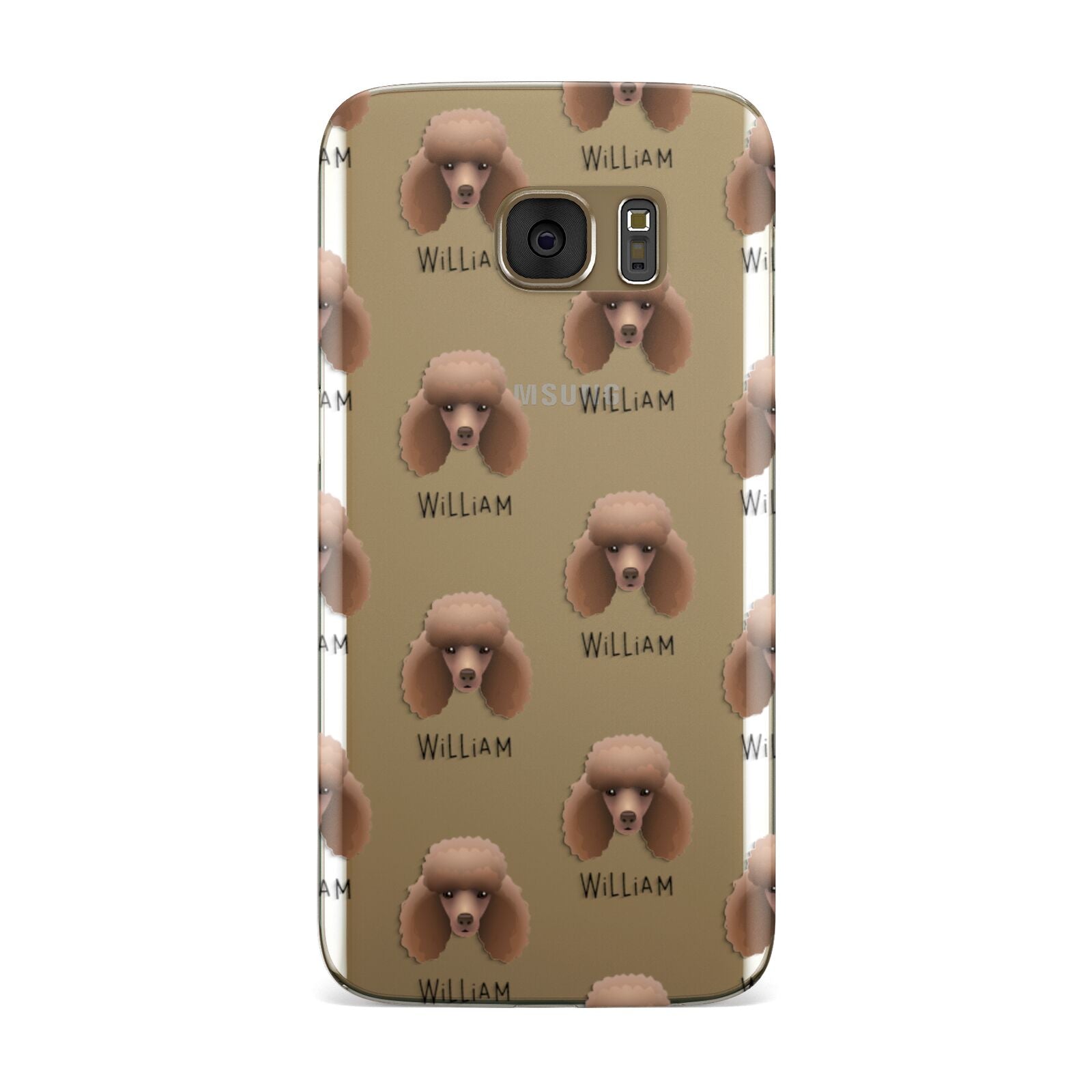 Miniature Poodle Icon with Name Samsung Galaxy Case