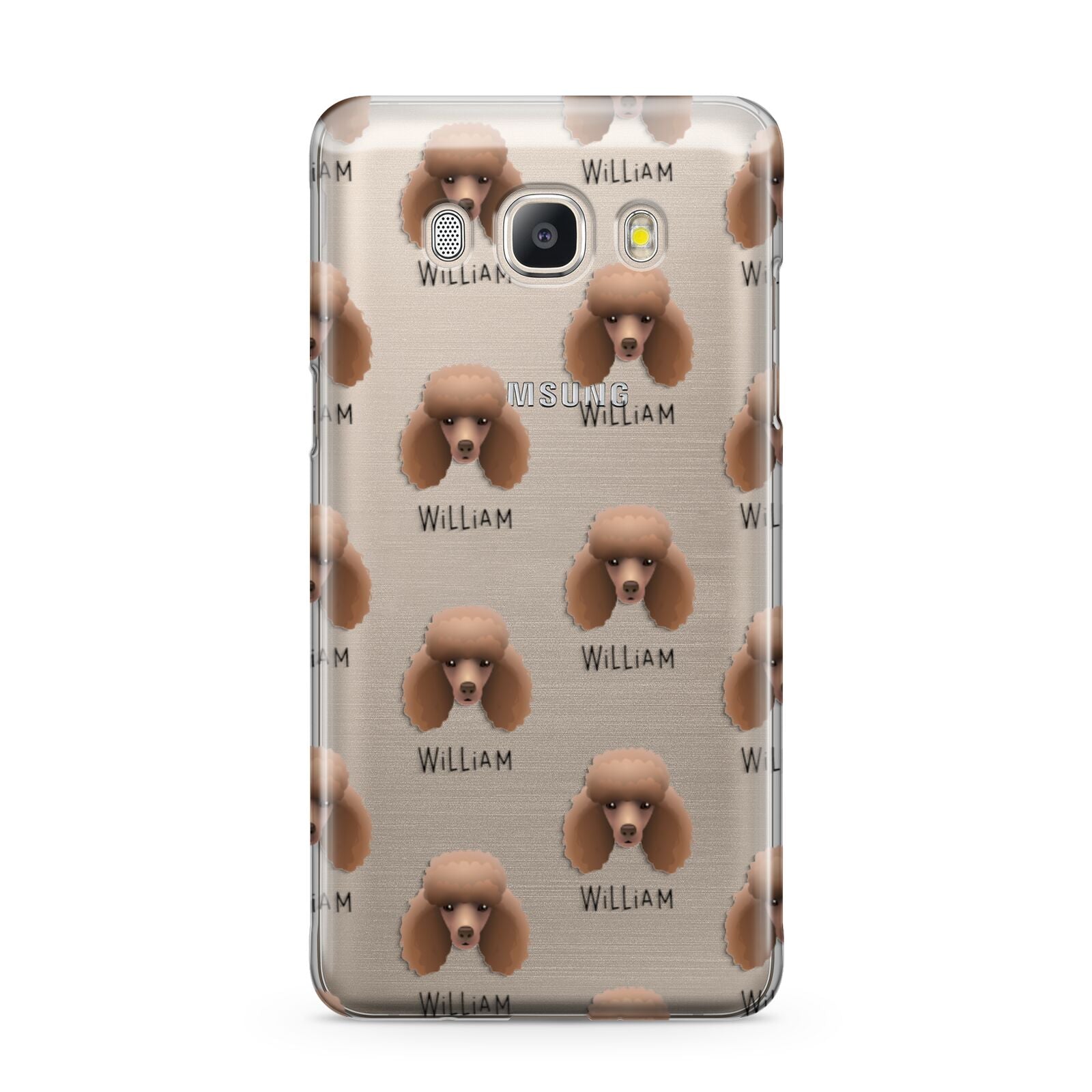 Miniature Poodle Icon with Name Samsung Galaxy J5 2016 Case