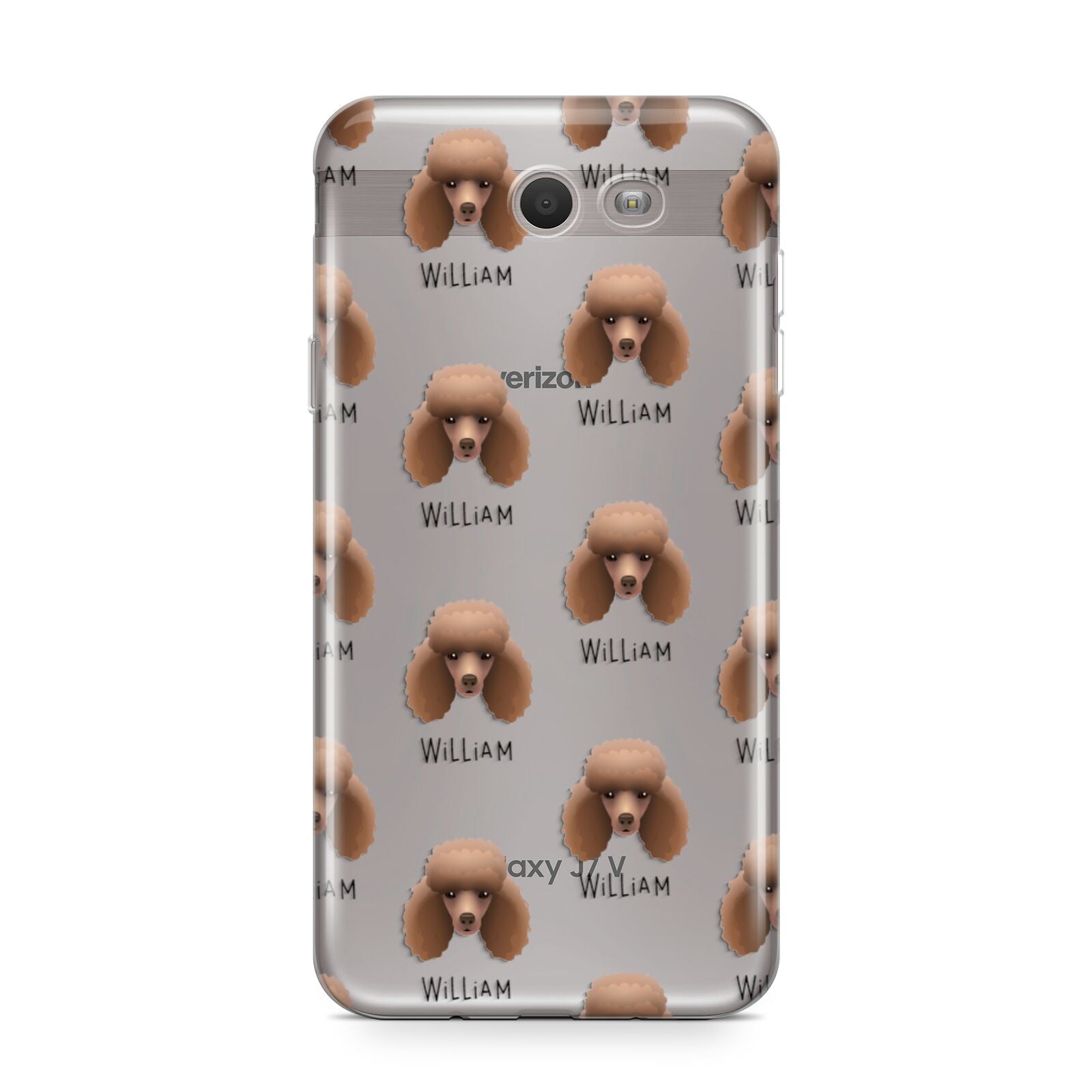 Miniature Poodle Icon with Name Samsung Galaxy J7 2017 Case
