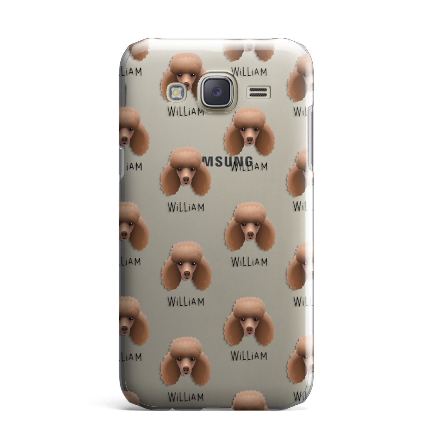 Miniature Poodle Icon with Name Samsung Galaxy J7 Case